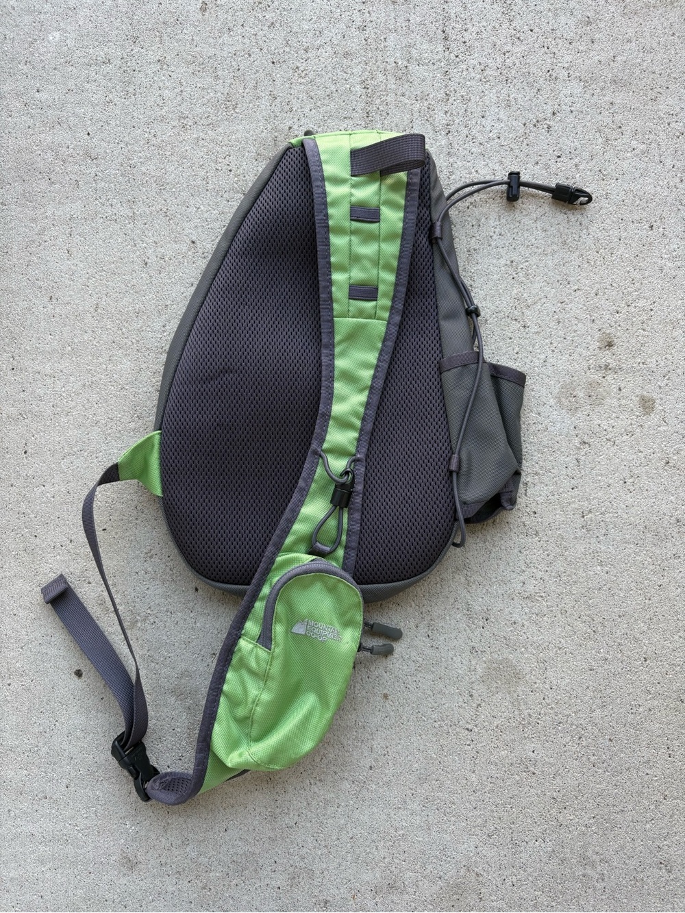 Vintage MEC Mountain Equipment Co-op Technical Sling Bag Backpack Lime Green OS - Picture 2 of 2